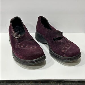 Dansko Nursing Shoe Women's Purple Suede Leather Mary Jane Clogs Size US 8.5/ 39